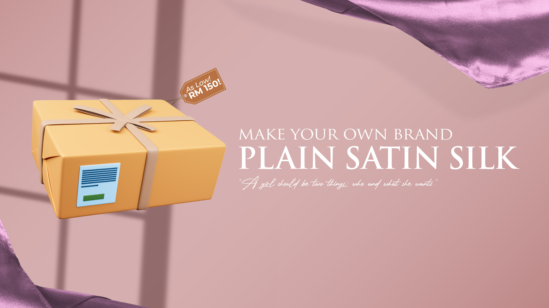 Banner Plain OEM Satin Silk